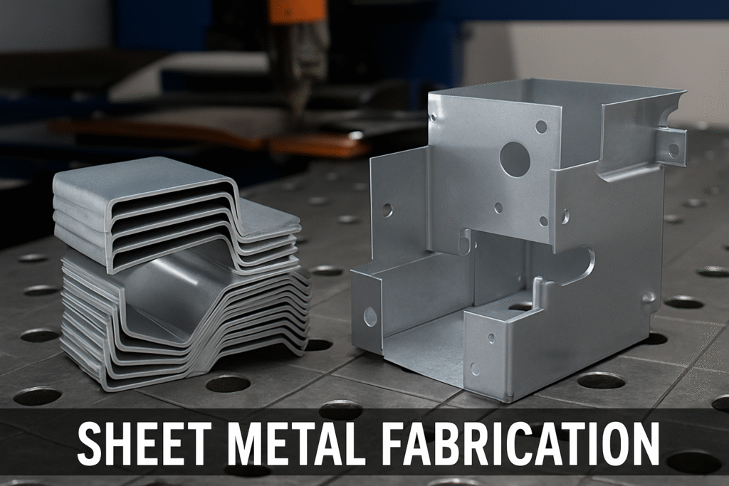 sheet metal fabrication in progress